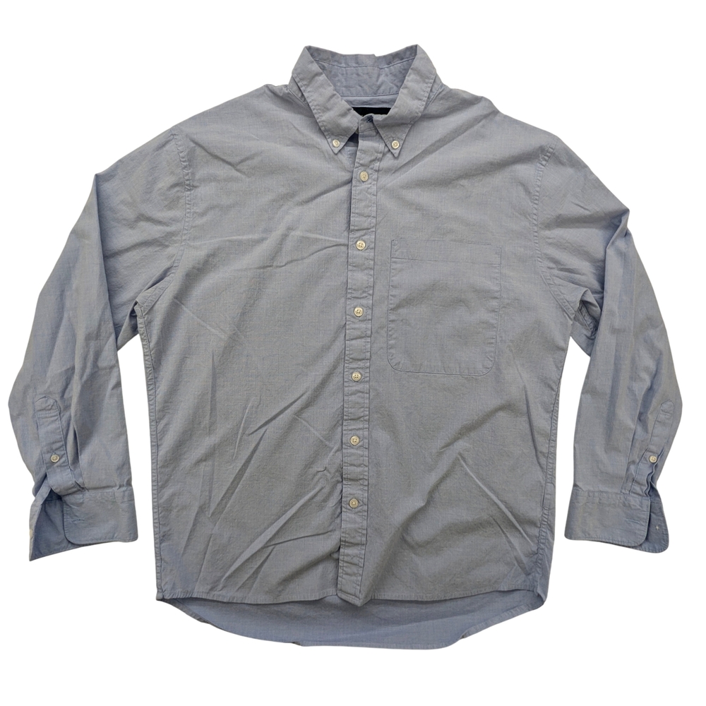 Abercrombie & Fitch Shirt Mens Small Stretch Button Down Blue Casual Classic